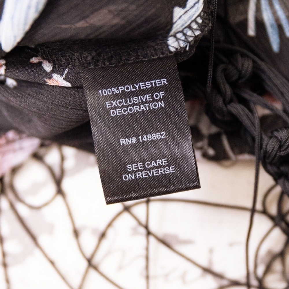 Torrid Black Floral Fringe Boho Duster Kimono - Picture 7 of 8